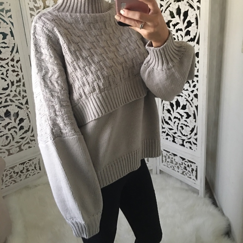 LAST 1️⃣ Balloon Sleeve Front Detail Sweater - Picture 5 of 7